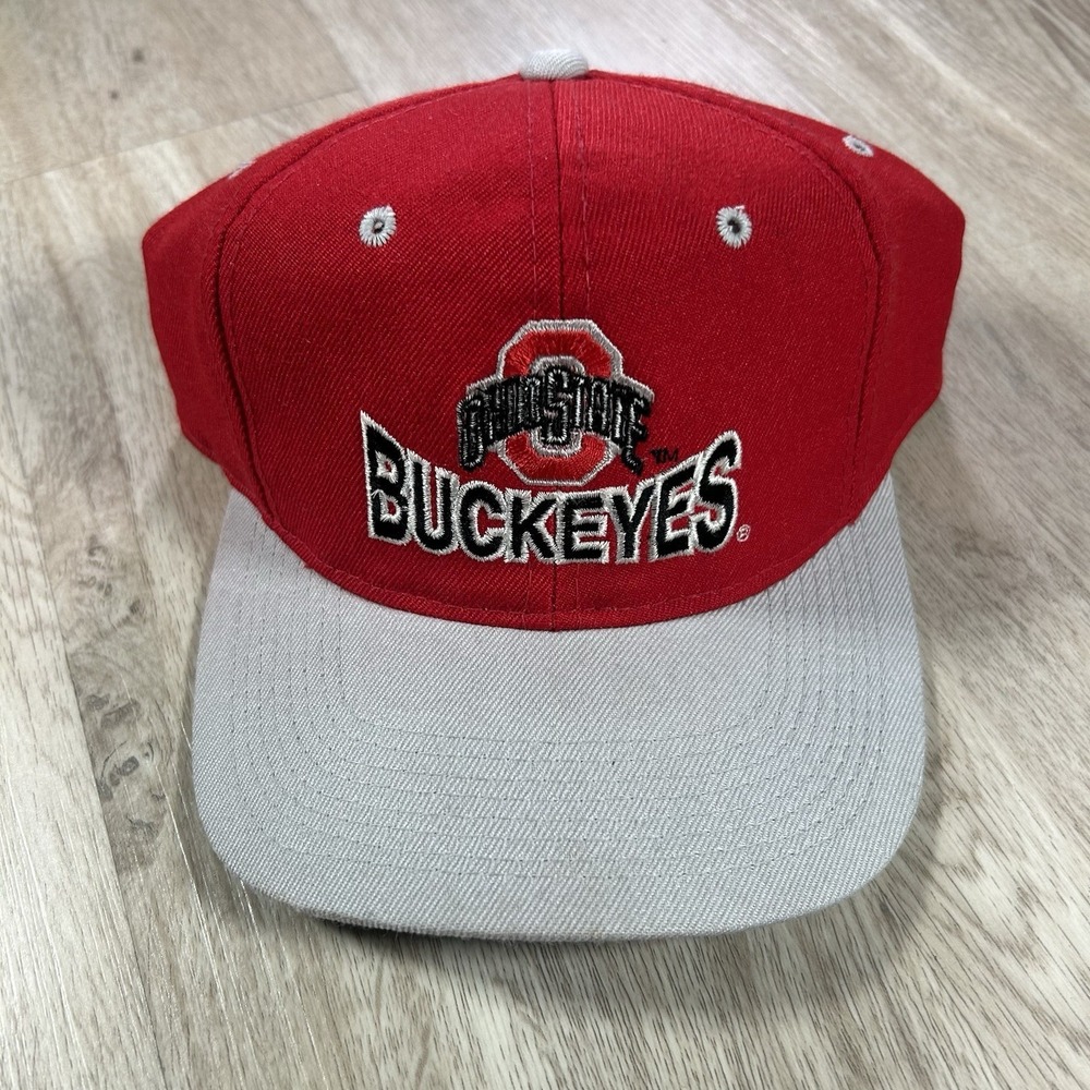 VTG Ohio State Buckeyes Fitted 7 1/8 Hat College Signatures Youngan Red Cap